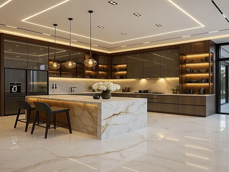 Kitchen with island